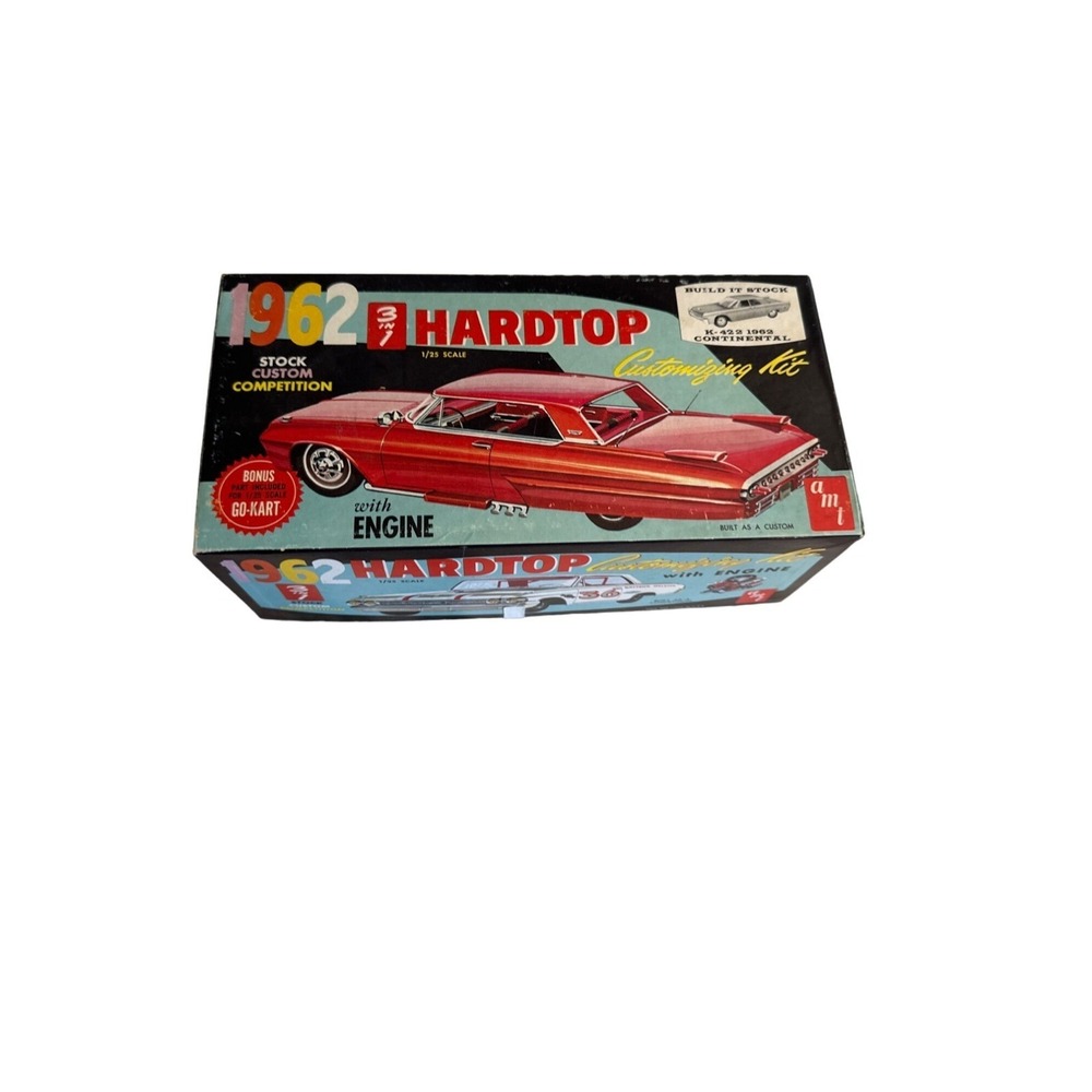 AMT 1962 Chevrolet Hardtop Customizing Kit W/ Engine 1/25 Scale Model Car Kit